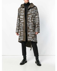 olivgrüner Parka von Moschino