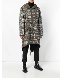 olivgrüner Parka von Moschino