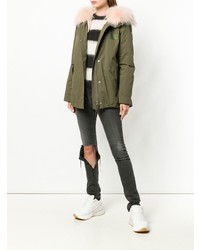 olivgrüner Parka von Yves Salomon Army