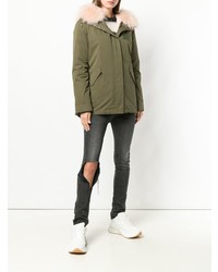 olivgrüner Parka von Yves Salomon Army