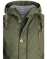 olivgrüner Parka von Solid