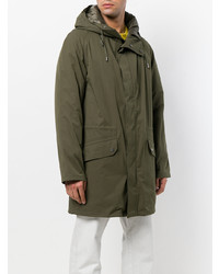 olivgrüner Parka von Yves Salomon Homme