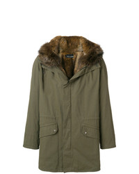 olivgrüner Parka von Yves Salomon Homme