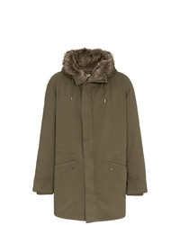 olivgrüner Parka von Yves Salomon