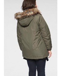 olivgrüner Parka von Zizzi