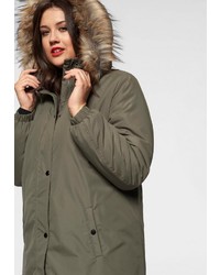 olivgrüner Parka von Zizzi