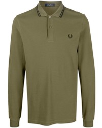 olivgrüner Polo Pullover von Fred Perry