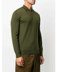 olivgrüner Polo Pullover von Altea