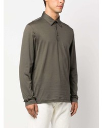 olivgrüner Polo Pullover von Brioni