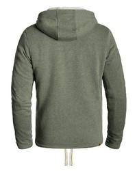 olivgrüner Pullover mit einem Kapuze von BLEND