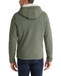 olivgrüner Pullover mit einem Kapuze von BLEND