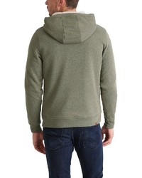 olivgrüner Pullover mit einem Kapuze von BLEND