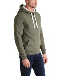 olivgrüner Pullover mit einem Kapuze von BLEND