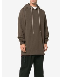 olivgrüner Pullover mit einem Kapuze von Rick Owens