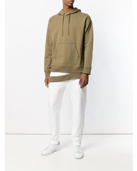 olivgrüner Pullover mit einem Kapuze von Helmut Lang