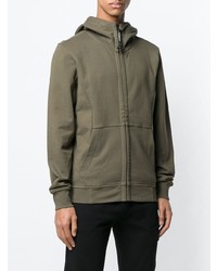 olivgrüner Pullover mit einem Kapuze von CP Company