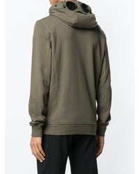 olivgrüner Pullover mit einem Kapuze von CP Company