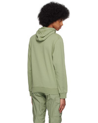 olivgrüner Pullover mit einem Kapuze von Stone Island