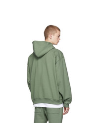 olivgrüner Pullover mit einem Kapuze von Fear Of God