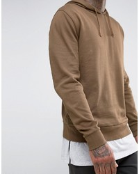 olivgrüner Pullover mit einem Kapuze von Asos