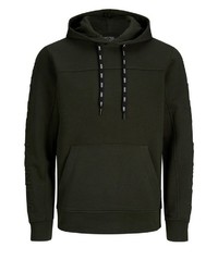 olivgrüner Pullover mit einem Kapuze von Jack & Jones