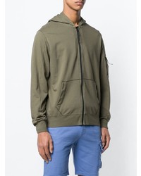 olivgrüner Pullover mit einem Kapuze von CP Company