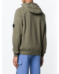 olivgrüner Pullover mit einem Kapuze von CP Company