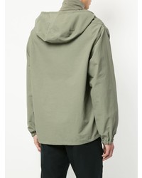 olivgrüner Pullover mit einem Kapuze von Jil Sander