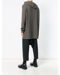 olivgrüner Pullover mit einem Kapuze von Rick Owens DRKSHDW