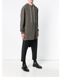 olivgrüner Pullover mit einem Kapuze von Rick Owens DRKSHDW