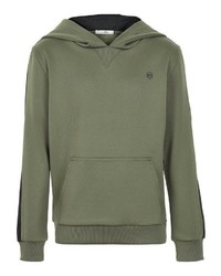 olivgrüner Pullover mit einem Kapuze von Minymo