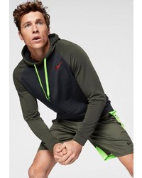 olivgrüner Pullover mit einem Kapuze von Nike