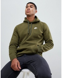 olivgrüner Pullover mit einem Kapuze von Nike