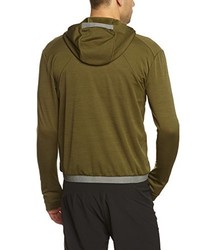 olivgrüner Pullover mit einem Kapuze von Odlo