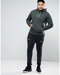 olivgrüner Pullover mit einem Kapuze von Asos