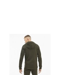 olivgrüner Pullover mit einem Kapuze von Puma