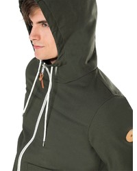 olivgrüner Pullover mit einem Kapuze von Revolution