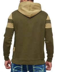 olivgrüner Pullover mit einem Kapuze von RUSTY NEAL