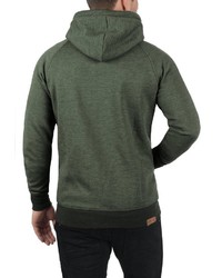 olivgrüner Pullover mit einem Kapuze von Solid