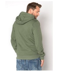 olivgrüner Pullover mit einem Kapuze von Sublevel