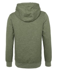 olivgrüner Pullover mit einem Kapuze von Sublevel