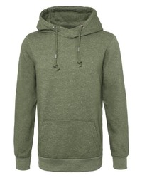 olivgrüner Pullover mit einem Kapuze von Sublevel