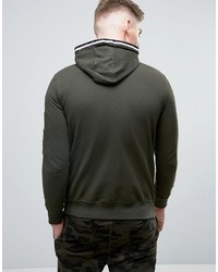 olivgrüner Pullover mit einem Kapuze von Brave Soul