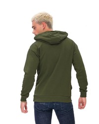 olivgrüner Pullover mit einem Kapuze von Tom Barron