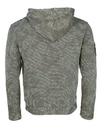 olivgrüner Pullover mit einem Kapuze von TOP GUN