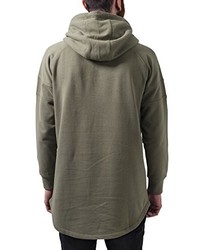 olivgrüner Pullover mit einem Kapuze von Urban Classics