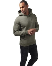 olivgrüner Pullover mit einem Kapuze von Urban Classics