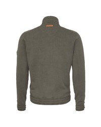 olivgrüner Pullover mit einem Reißverschluß von camel active