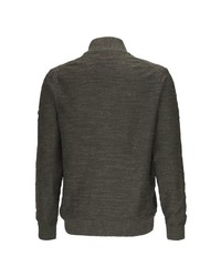 olivgrüner Pullover mit einem Reißverschluß von camel active