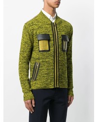 olivgrüner Pullover mit einem Reißverschluß von Bottega Veneta